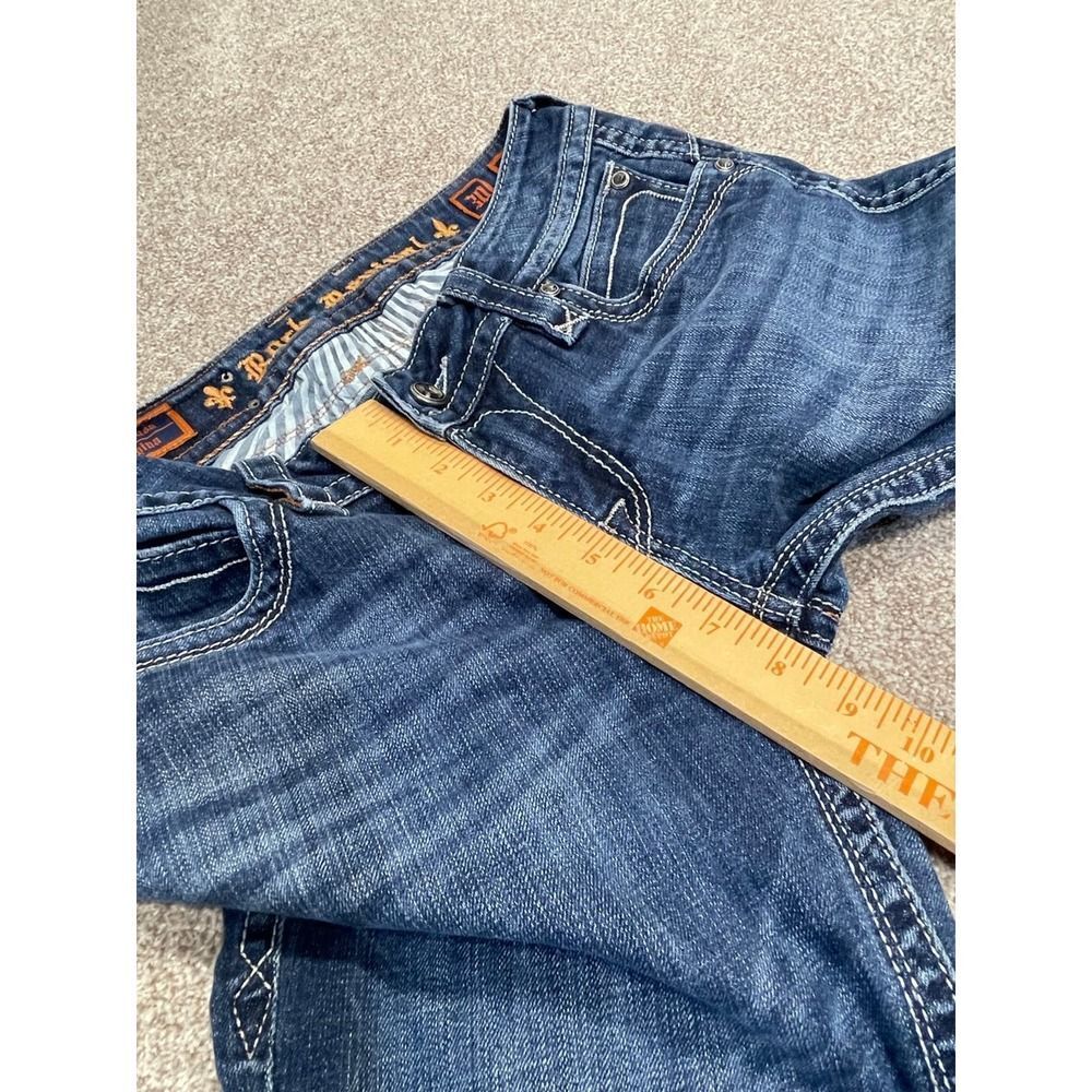 Rock Revival chrissie straight jeans size 30 low rise dark wash flip pocket Y2K - Picture 7 of 12